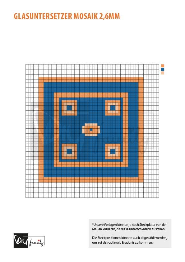 Bügelperlen Mosaik Untersetzer Mini 2,6 mm