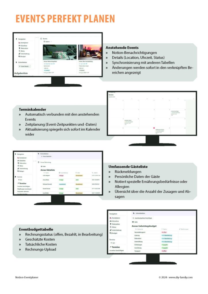 Notion Digitaler Eventplaner