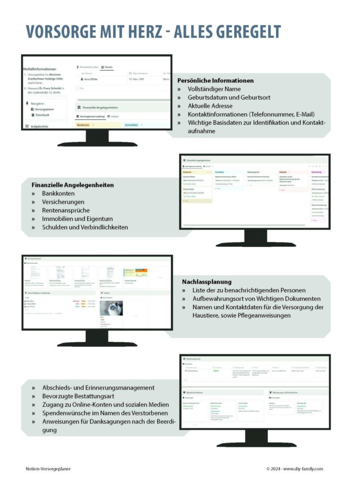 Notion Digitaler Vorsorgeplaner