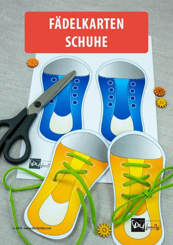 Fädelkarten Schuhe