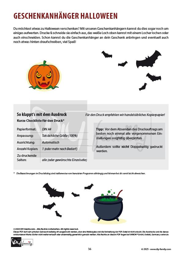 Halloween Geschenkanhänger