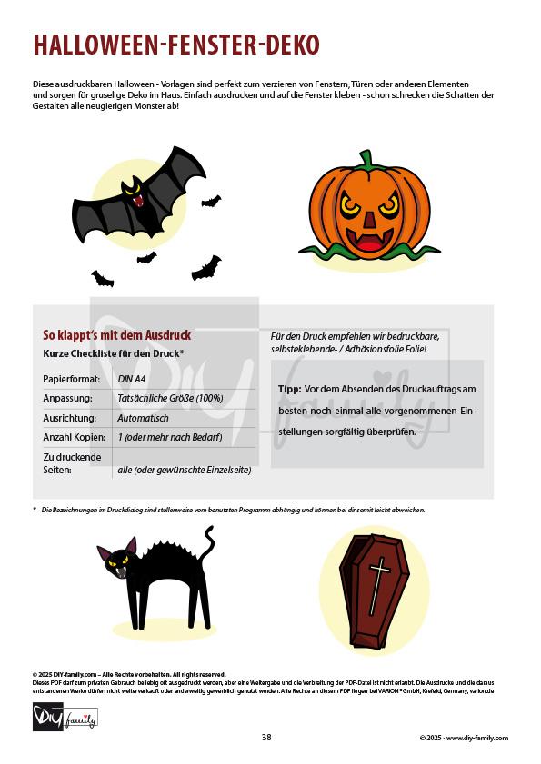 Halloween Fenster-Deko