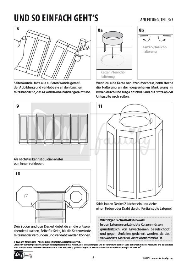 St. Martin Laterne Achteck