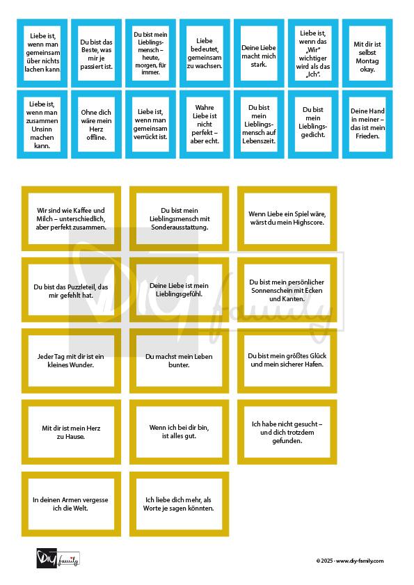 Adventskalender mit Liebesbotschaften „Geschenke-Motiv“