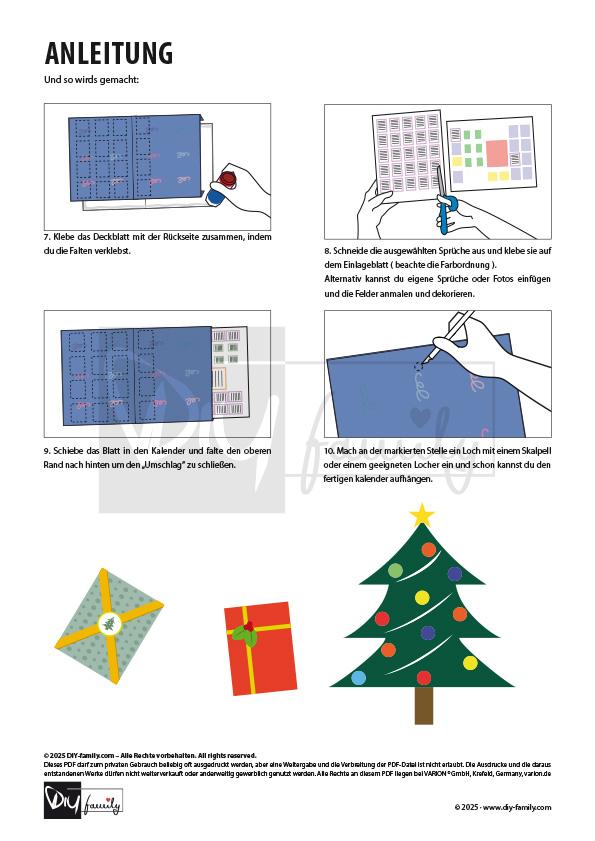 Adventskalender mit Liebesbotschaften „Stadt-Motiv“