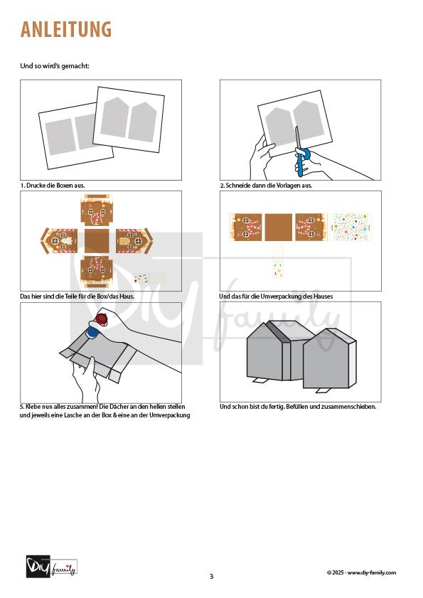 Weihnachtliche Geschenkhäuser