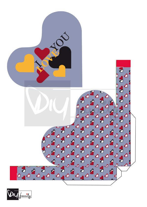 Valentinstagsherz mit Schachtel