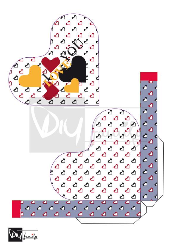 Valentinstagsherz mit Schachtel