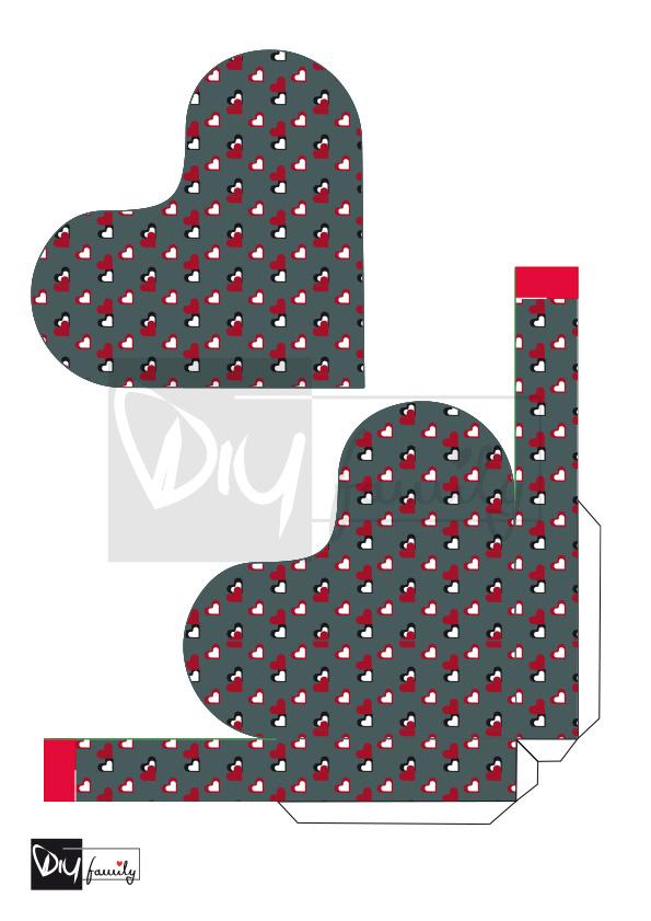 Valentinstagsherz mit Schachtel