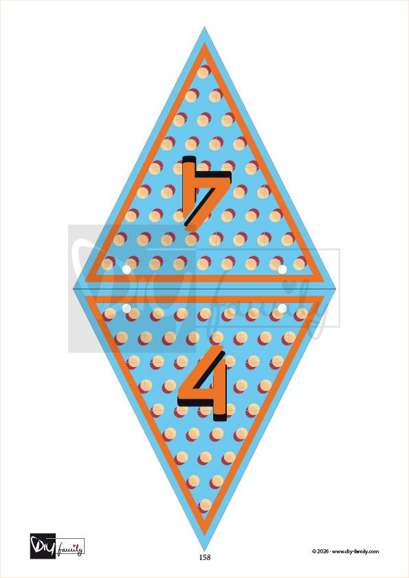Retro Buchstaben-Wimpel