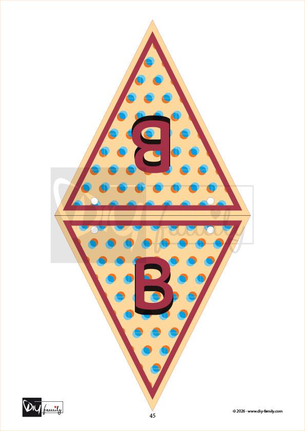 Retro Buchstaben-Wimpel