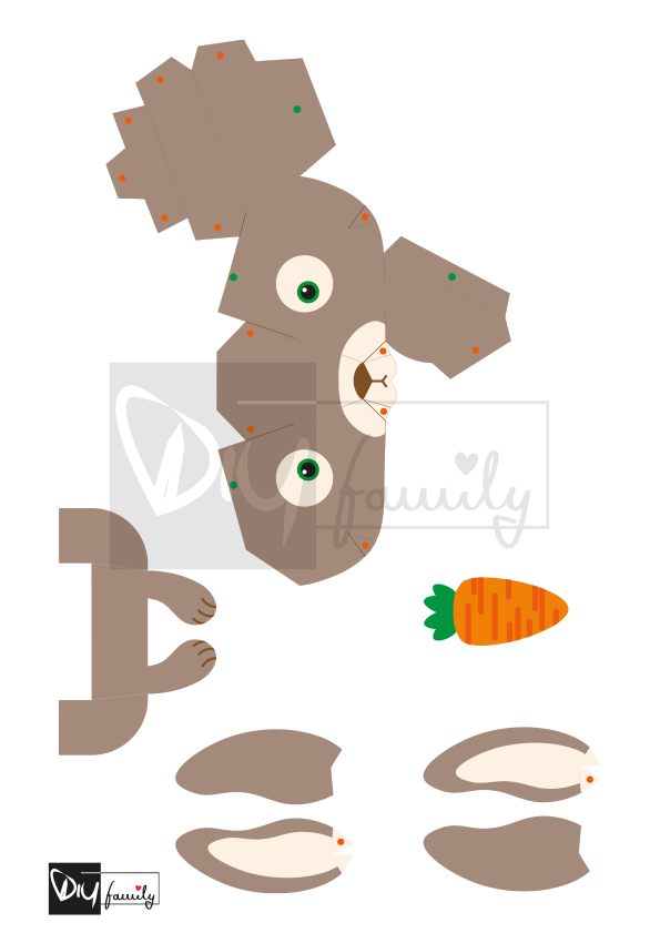 Kleine Hasen Geschenkboxen