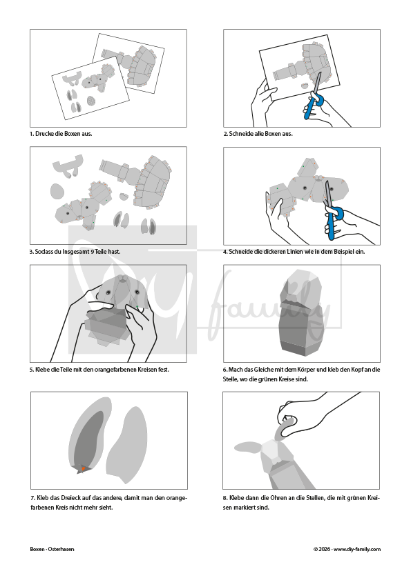 Kleine Hasen Geschenkboxen