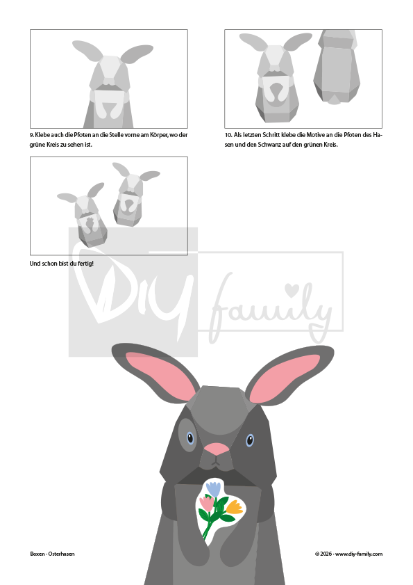 Kleine Hasen Geschenkboxen