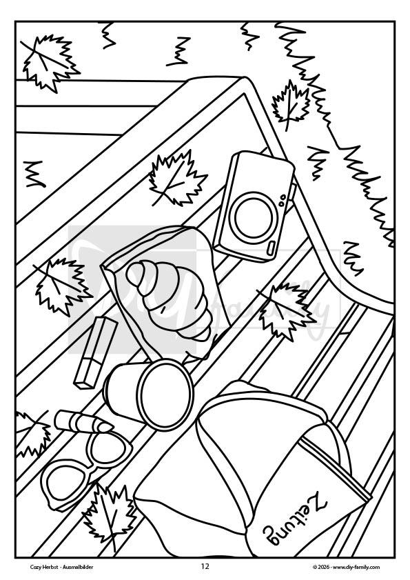 Cozy Coloring – Herbst Ausmalbilder