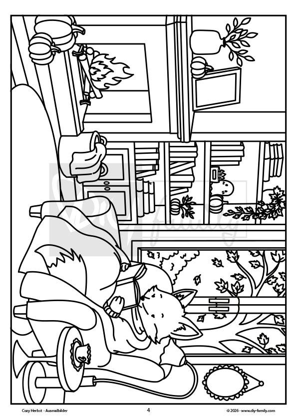 Cozy Coloring – Herbst Ausmalbilder