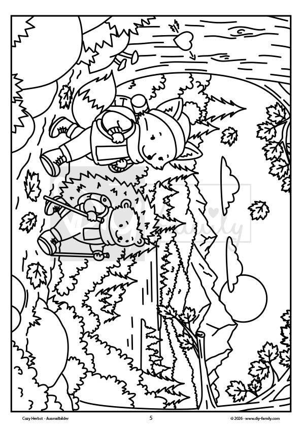 Cozy Coloring – Herbst Ausmalbilder